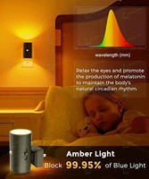 Luz Nocturna LED Moderna LOHAS, Luz Ámbar Suave, Sensor de Movimiento, Enchufe de Pared, para Baño, Pasillo, Dormitorio