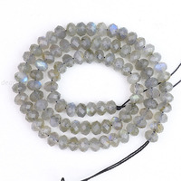 Perles de pierres précieuses facettées rondes naturelles 4x6mm, perles de pierres facettées rondes en quartz cristal unakite pour la fabrication de bijoux 4mmx6mm