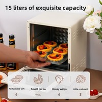 Grand Four Électrique Domestique de 15L Multi-Fonctionnel à Trois Niveaux, Vertical, pour Tartes aux Œufs, Vente en Gros