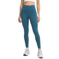 Leggings de Fitness taille haute pour femmes nouveau pantalon de Yoga serré brossé Double face sans motif solide T-Line DL064