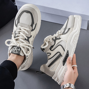 New Hot Autumn Men's <b>Shoes</b> Mesh Casual Walking Sports <b>Shoes</b> Men's Trendy Versatile Thick-soled Sports Running <b>Shoes</b> - Product Image 3