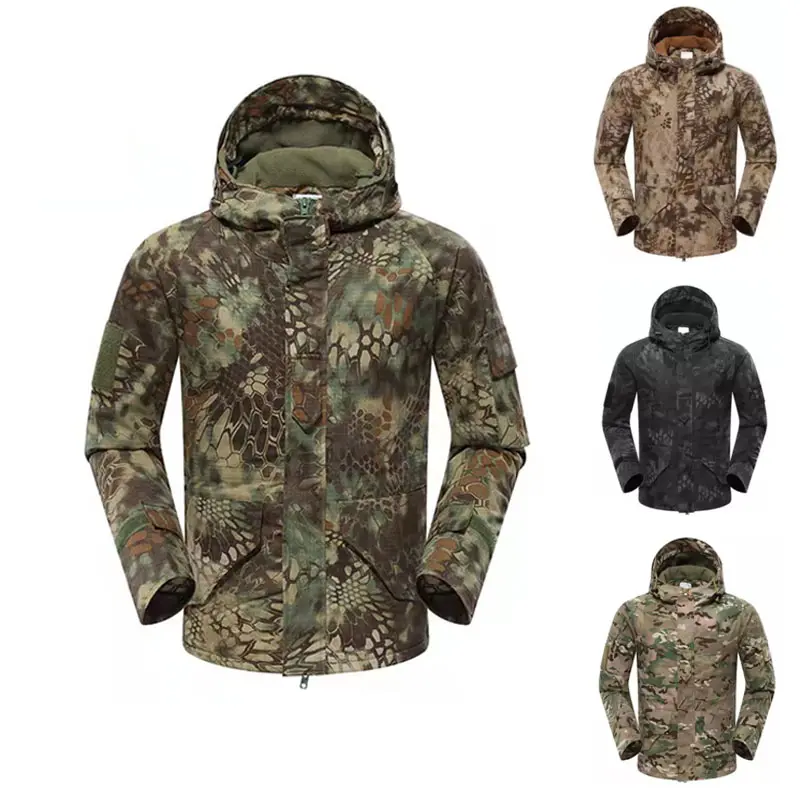 Thick Fleece Liner Windbreaker Hooded Coat Camouflage Tactical G8 Jacket Men Winter Waterproof Jacket