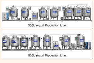 Ligne de production de yaourt commercial de 100L/200L/300L/500L pour usine laitière, pour yaourt riche en protéines et lait pasteurisé - Product Image 3