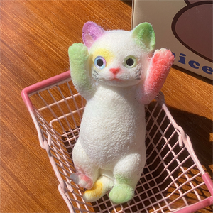 ของเล่นแมวน่ารัก จินคาน บีบเล่นได้ มีเสียงดนตรี ของเล่นเสริมสร้างจินตนาการสำหรับเด็ก ขนาดเล็กถึงกลาง ช่วยคลายเครียด แมวอ้วนบีบเล่นได้ เหมาะสำหรับเด็กผู้หญิง - Product Image 4