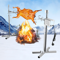 Kit de rôtissoire universel rotatif robuste en acier galvanisé de qualité supérieure pour barbecues, vente en gros d'usine