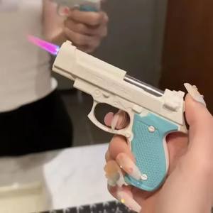 Nouveau <span class=keywords><strong>Mini</strong></span> pistolet radis briquet coupe-vent rose flamme Portable amusant et haute beauté briquet extérieur multi fonctionnel outil d'allumage - Product Image 2