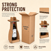 Boîte d'expédition robuste pour bouteilles de vin avec structure ondulée absorbant les chocs et solutions d'emballage OEM pour les commandes d'exportation