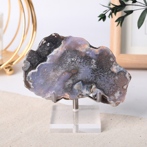 Cristal Curativo de Ágata Flor de Cerezo Azul en Forma Libre para Decoración, Precio al por Mayor - Product Image 4