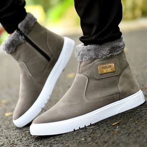 Nouvelles bottes de neige pour hommes automne-hiver 2022, bottes courtes, fourrure épaisse, chaussures chaudes - Product Image 6