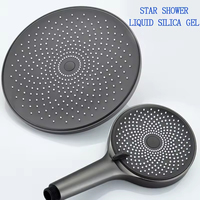 Nouvel Arrivage 2026 – Ensemble de Douche de Salle de Bain Haut de Gamme en Laiton Chromé Noir à 4 Fonctions avec Jet Pressurisé Effet Ciel Étoilé