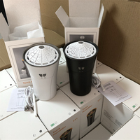 Humidificateur de méduse à commande vocale à deux pulvérisations 2 en 1 humidificateur dynamique à brume fraîche H20 280ml diffuseur d'humidificateur de voiture