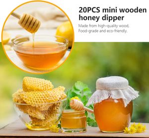 25 pièces de bâtonnets à miel en bois naturel de qualité supérieure, 3 pouces, design mini nid d'abeille, pour déposer le miel dans les pots, idéal pour les mariages et les fêtes - Product Image 3