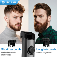 Tondeuse Électrique Étanche et Lavable Rechargeable par USB pour Hommes, Rasoir à Lame Céramique CDV008, Sûr pour la Peau, avec LED, pour Usage Domestique