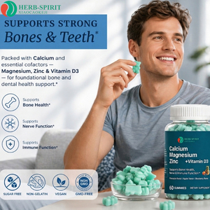 Gummies au magnésium glycinate à absorption élevée saveur myrtille - Soutien musculaire, immunitaire et du sommeil - Sans sucre, avec calcium, magnésium et zinc - Product Image 4
