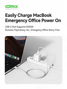 IDMIX 45W <b>USB</b> C PD Fast Charger <b>with</b> GaN Technology for iPhone iPad MacBook and Android Devices - Product Image 4