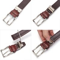 Nouvelle ceinture décontractée et habillée pour homme en cuir véritable motif crocodile, avec boucle à ardillon unique en alliage, vente en gros directe usine