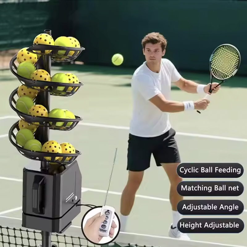ABS Tennis Pickleball Serving Machine with Adjustable Ball Frequency Professional Pickleball Players Training Equipment