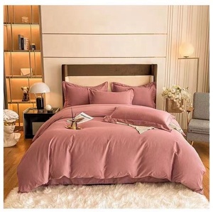 Vente en gros de linge de lit de luxe en microfibre 100%, 4 pièces, taille USA, UK, Allemagne, <span class=keywords><strong>France</strong></span>, housse de couette et taies d'oreiller, ensemble de literie uni - Product Image 3