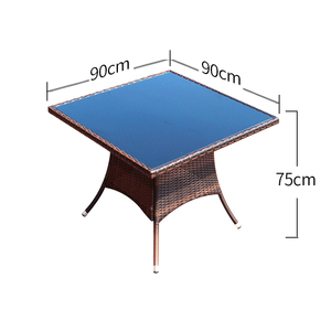 Silla de mesa de ratán para exteriores, hogar, jardín, patio, marco de metal, muebles de ocio para exteriores, juegos de mesa y silla de balcón de ratán - Product Image 3