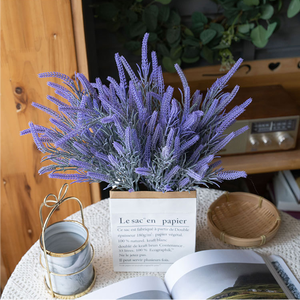 פרחים לבנדר מדומה הסיטונאי פרחים גבוהה ריאליסטית הביתה ארוחת קישוט פרחים קישוטי חתונה גינון מיוחד - Product Image 3