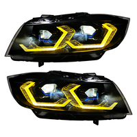 Pour BMW Série 3 E90 2005 à 2012, ensemble de phares avant de remplacement, style M3 Competition G80 2023, yeux ambrés DRL, accessoires