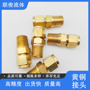ข้อต่อลดแรงดันทองเหลือง 1/4 NPT พร้อมเกลียวภายนอก อะแดปเตอร์เฟอร์รูลสำหรับเปลี่ยนในระบบแก๊สในห้องปฏิบัติการ - Product Image 5