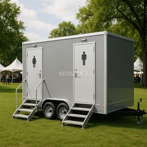 Conteneurs de toilettes mobiles 8 postes 2025 avec salle de douche intégrée pour le nettoyage - Product Image 4