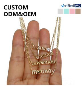 CAIOOCHE Nuova Collana Placcata Oro 18k in Ottone con <span class=keywords><strong>Cuore</strong></span> 'Mama' Regalo per la Festa <span class=keywords><strong>della</strong></span> <span class=keywords><strong>Mamma</strong></span> - Product Image 1