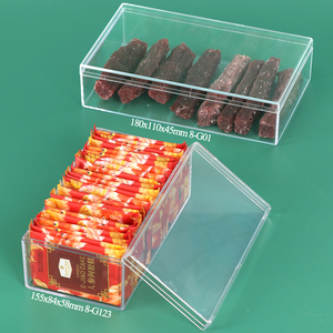 Boîte de rangement rectangulaire transparente en plastique SUNSHING, boîte cadeau en acrylique pour mariage, pour chocolat, biscuits et truffes - Product Image 2