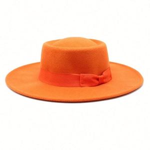 Hot Sale Big Wide Brim Fedora <b>Hat</b> <b>for</b> Adults Elegant Women's Spring Autumn Winter Fashion Casual Party-Appropriate <b>for</b> Outdoor - Product Image 1