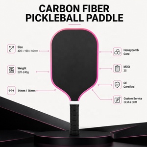 Raquette de pickleball durable Gen4 avec noyau en nid <span class=keywords><strong>d</strong></span>'abeille de 16 mm, en fibre de carbone brute thermoformée, approuvée USAPA, service <span class=keywords><strong>d</strong></span>'échantillons personnalisés - Product Image 1