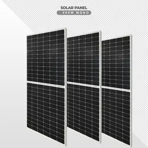 Panel surya mono crystalline 585w 590w 595w 600w efisiensi tinggi panel surya mono a-grade 590 korea dengan harga bagus