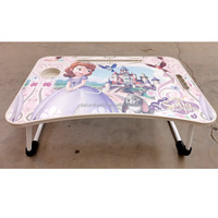 Nouvelle table d'ordinateur simple et portable avec porte-cartes et porte-gobelet pour chambre ou appartement, idéale pour l'école