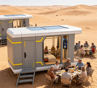 Maison préfabriquée modulaire pour salon, cuisine, chambre, salle de bain, bureau à domicile et villa - Conception à panneaux sandwich avec option bar intégré