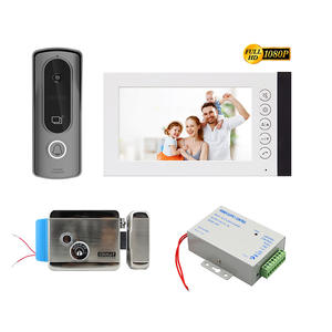 Vidéophone 4 fils pour villa et grande <span class=keywords><strong>maison</strong></span> |   Écran tactile de 7 pouces, audio bidirectionnel, étanche IP65, connexion filaire stable 1080P - Product Image 1