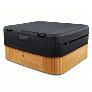 Housse de <span class=keywords><strong>spa</strong></span> carrée toutes saisons en Oxford 600D, imperméable et résistante aux déchirures, avec sangles réglables et cordon de serrage - Product Image 1