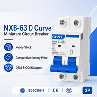 Disjoncteur CH-INT NXB-63 D MCB 1A 2A 3A 4A 6A 10A 16A 20A 24A 32A 40A 50A 63A avec protection contre les courants de démarrage élevés