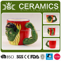 Mug à lait en céramique et porcelaine en forme de pingouin, logo personnalisé, design bleu de dessin animé, compatible lave-vaisselle et micro-ondes, poignée moderne pour enfants