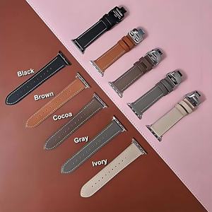 Correa de reloj de cuero genuino Lionorm para Apple Watch Series 7 <span class=keywords><strong>8</strong></span> 9 hebilla plegable correa de reloj de cuero para <span class=keywords><strong>iPhone</strong></span> WatchBand - Product Image 6