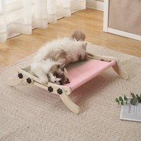 Usine en gros 2-en-1 Rectangle en bois chat hamac-fenêtre perchoir confortable intérieur chat lit pour se reposer