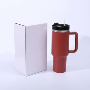 Gobelet isotherme de voyage pour voiture 30oz H2.0 avec poignée, couvercle, paille et base antidérapante, OEM ODM Marque personnalisée - Product Image 1