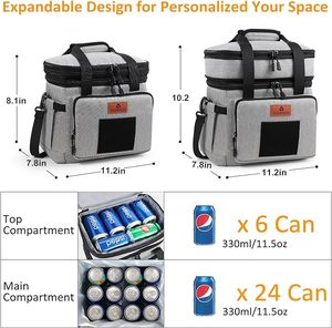 Bolsa térmica de picnic con correa para el hombro, tipo tote, para oficina, lonchera grande, muestra gratuita. - Product Image 2
