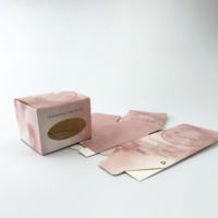 Benutzer definierte Logo gedruckt rosa Pappkartons mit Fenster Falt papier Box für Peeling Kopfhaut Pinsel