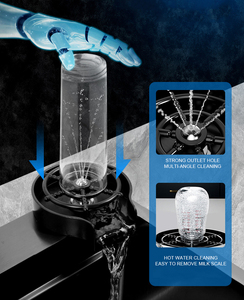 Évier de cuisine en acier inoxydable noir à cuve unique de 30 pouces, tendance TikTok, avec robinet cascade et ensemble d'évier de cuisine à tirage gauche - Product Image 6