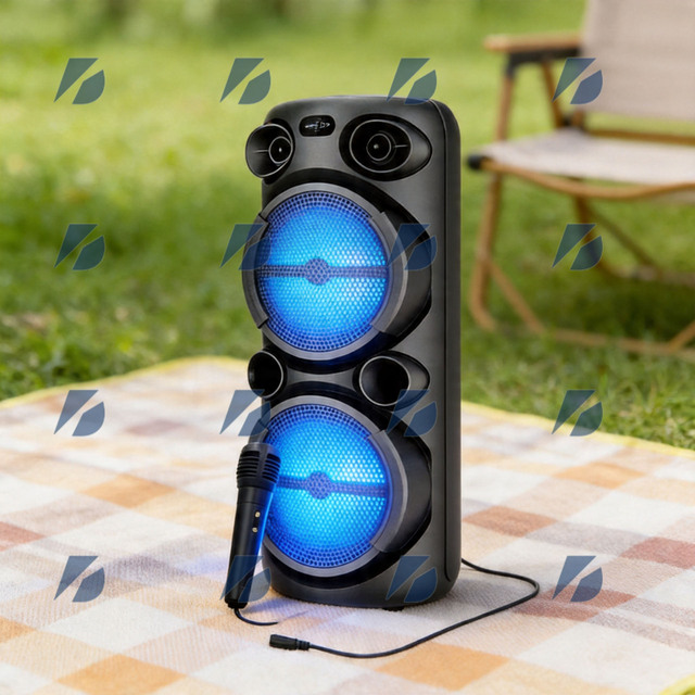 KTS Wireless for Waterproof Portable Outdoor Speaker FM Radio LED Torch Light 8 Inch Battery for Party GTS-2059 Factory
