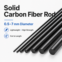 Fabricante de Varillas de Fibra de Carbono Personalizadas al por Mayor, Varilla de Fibra de Carbono Sólida Pultruida de 0.5-7mm con Tira de Fibra de Carbono para Robótica