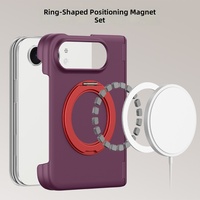 Coque de téléphone en plastique compatible transfrontalier pour 18-Duo, pliable, effet peau, avec support magnétique intégré, design épuré