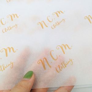 Recyclable White Colored Wrapping Tissue Paper for Clothes Custom 17gsm Packaging Tissue Paper with logo - Product Image 4
