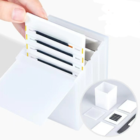 Kit d'extension de cils Palette de cils magnétique Support de pince à épiler Boîte en acrylique Tuile de cils en cuir PU avec aimant