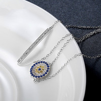 Collier pendentif long en micro-zircon pour femme, accessoire de mode OEM&ODM Onier, chaîne de clavicule